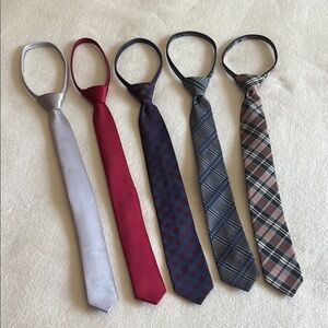 Newberry Boy's Zip Ties - Lot of 5 - Assorted Colors